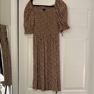 Ann Taylor Pink Floral Midi Dress